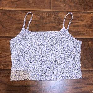 Y2K floral purple camisole tank top